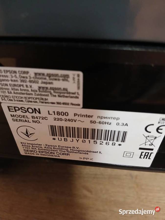 Drukarka EPSON L1800 model B472C Wrocław