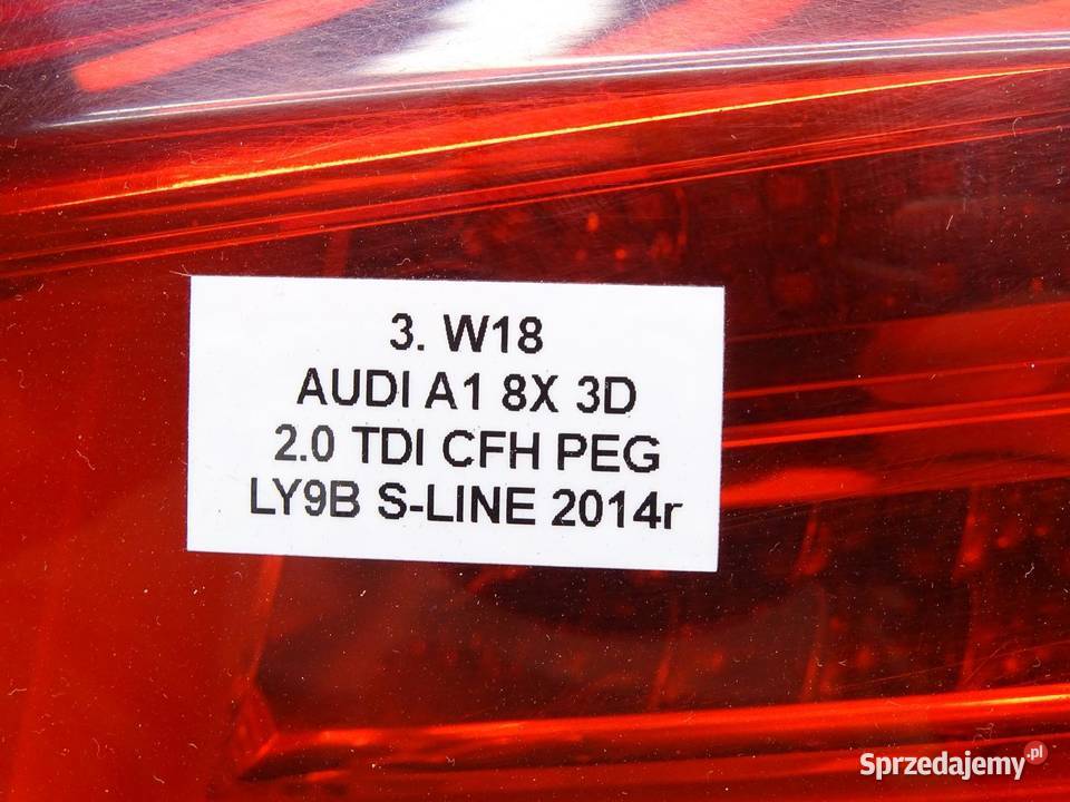 LAMPA PRAWA PRAWY TYŁ TYLNA 8X0945094E AUDI A1 sprzedam