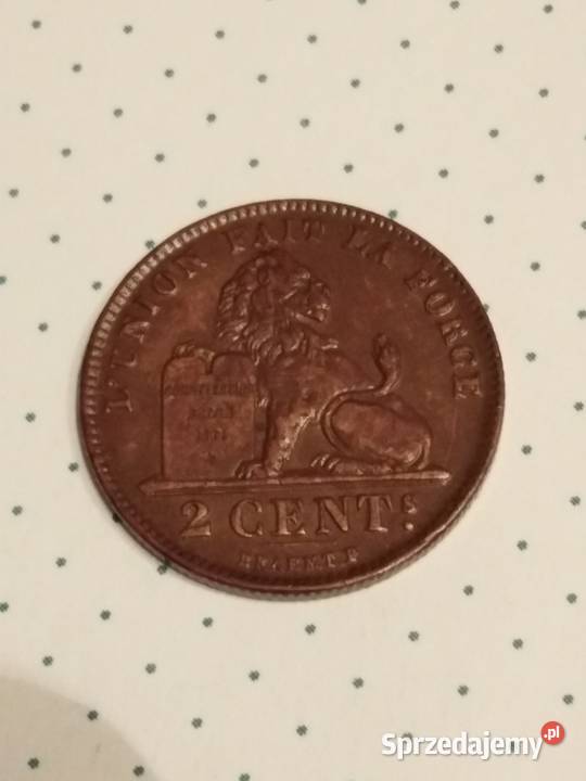 Moneta 2 centymy Belgia 1919 Żary