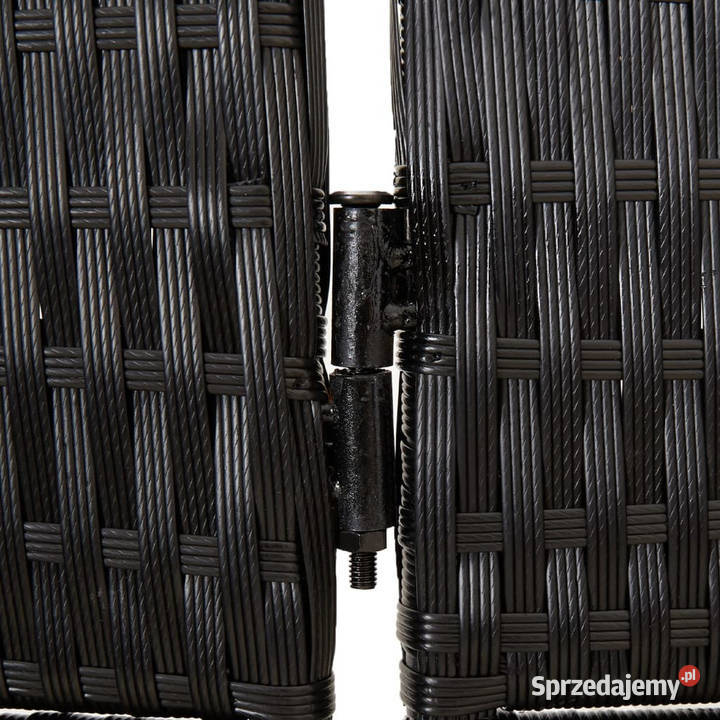 Parawan 6panelowy czarny polirattan WM365352 Warszawa