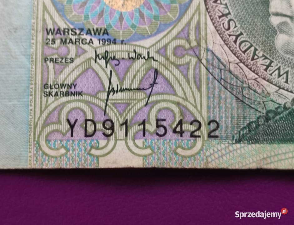 Banknot kolekcjonerski 100 1994 seria Pruszków