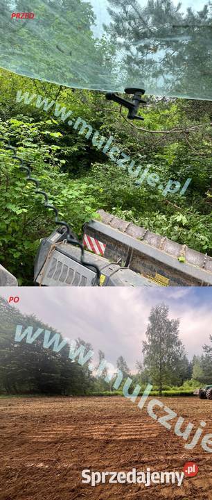 Mulczer leśny wgłębny powierzchniowy Karczowanie Myślenice