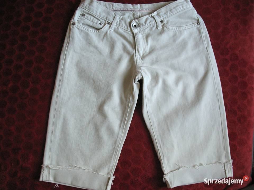 Szorty spodnie bermudy Jeans 36 S biodra 96 Big brązowy/beżowy Siedlce