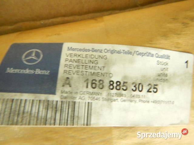 DOKŁADKA ZDERZAKA PRZÓD MERCEDES W168 Części samochodowe
