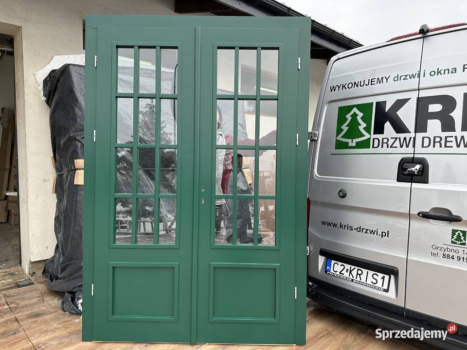 Drzwi drewniane RĘKI czarne bezprzylgowe NA sprzedam