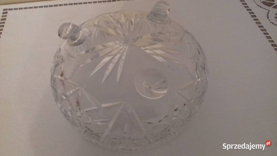 Owocarka kryształowa duża Vintage do sprzedania