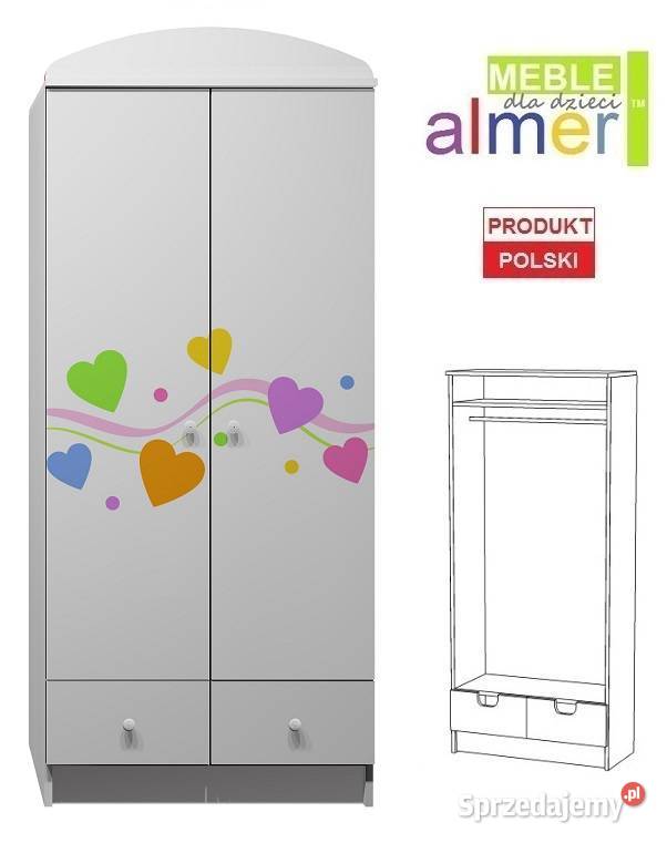 KOLOROWE SERCA 1 N9 szafa dziecięca 80x53 w190 Rybnik