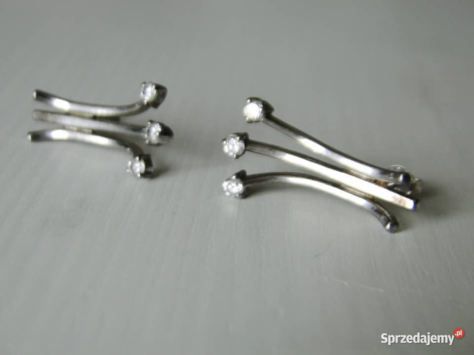 Eleganckie okazałe kolczyki srebro 925 Warszawa sprzedam