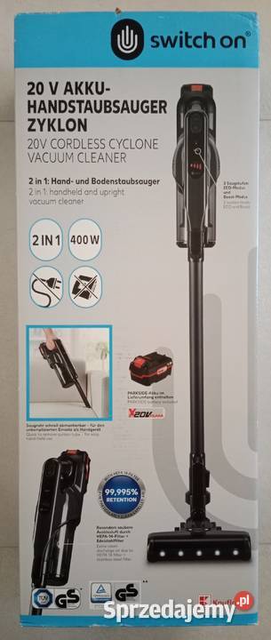 Akumulatorowy odkurzacz ręczny cyklonowy SWITCH Ełk