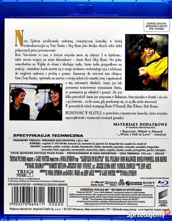 BEZSENNOŚĆ W SEATTLE MEG RYAN BLURAY dramat wielkopolskie Kalisz