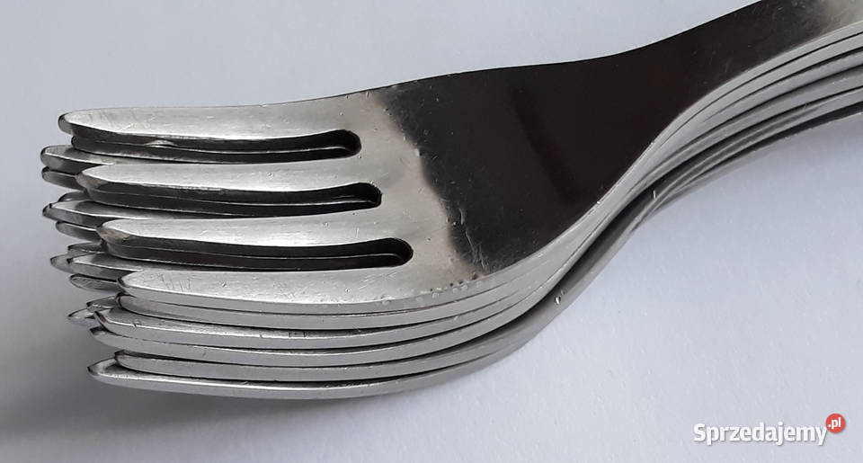 Widelce obiadowe 3 ROŚLINNY Gerlach sztućce PRL śląskie Dąbrowa Górnicza
