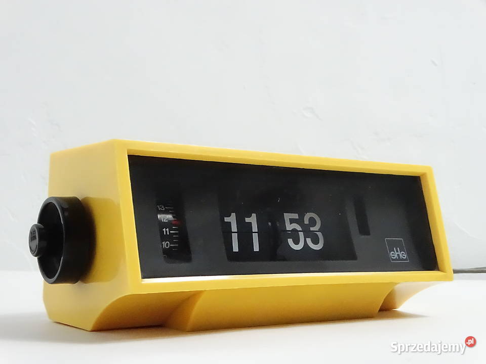 Elektryczny zegar klapkowy z lat 70 80 stołowy Biłgoraj