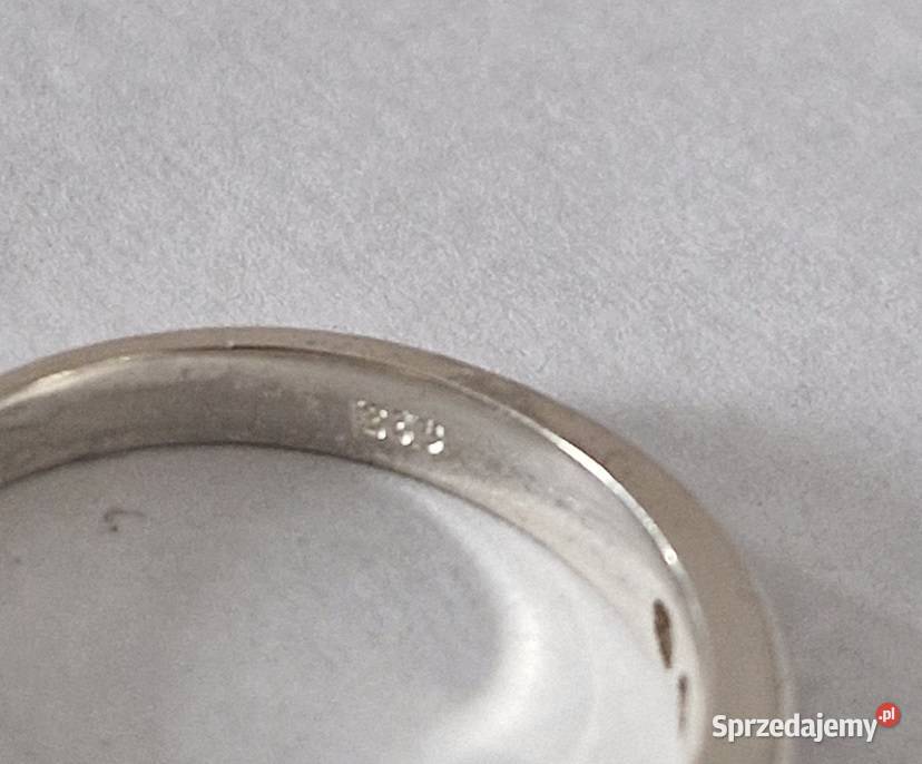 pierścionek obrączka z cyrkoniami 925 małe r 10 Kraków