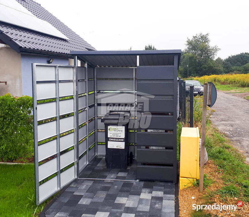 Wiata śmietnikowa 18x1m antracyt Schowek zachodniopomorskie Białogard