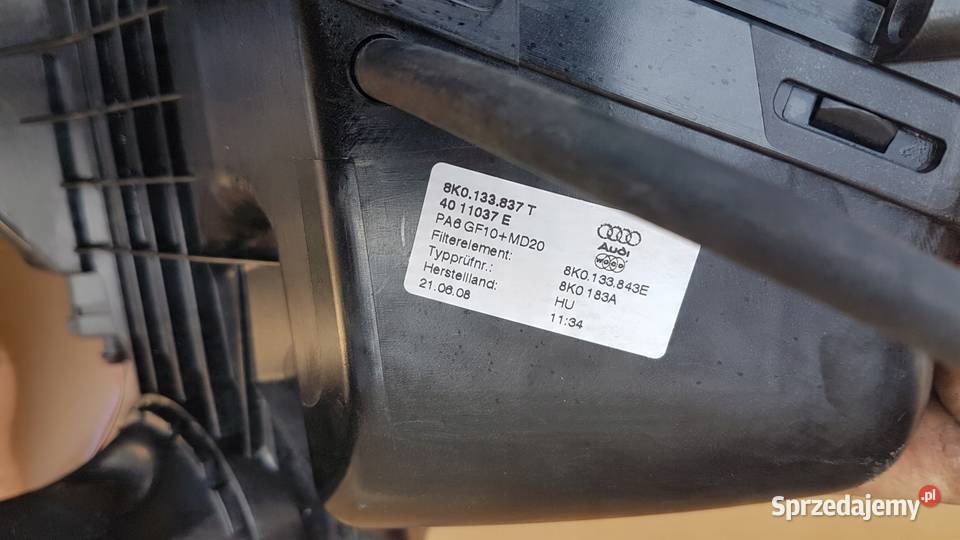 OBUDOWA FILTRAWLOT AUDI A4 B8 8K0133837T