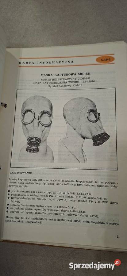 Ochrony Osobiste Katalog informator wyd CIOP PRL Antykwariat Łęczyca