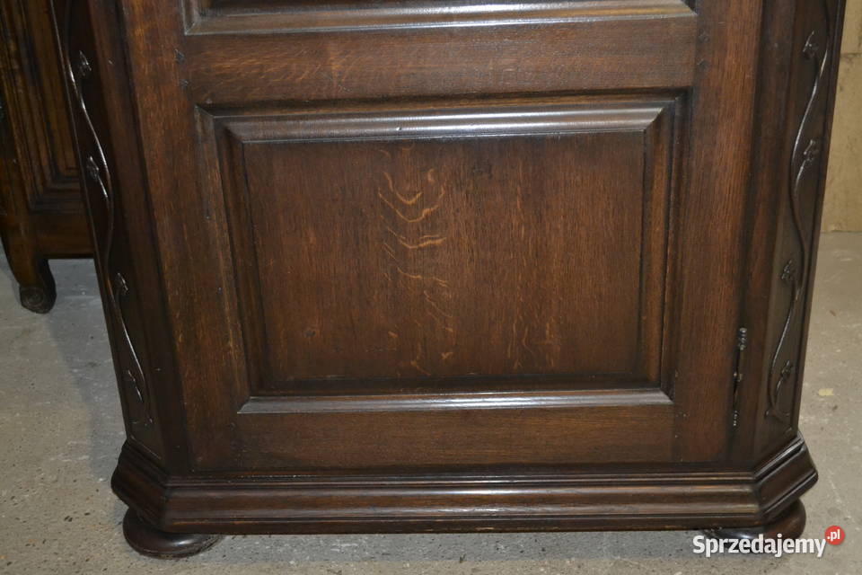 szafa jednodrzwiowa rzeźby lity dąb Będzin