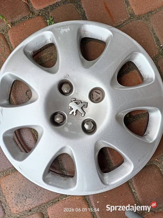 Kołpaki 15 peugeot oryginalne 3 sztuki lubelskie Boduszyn sprzedam