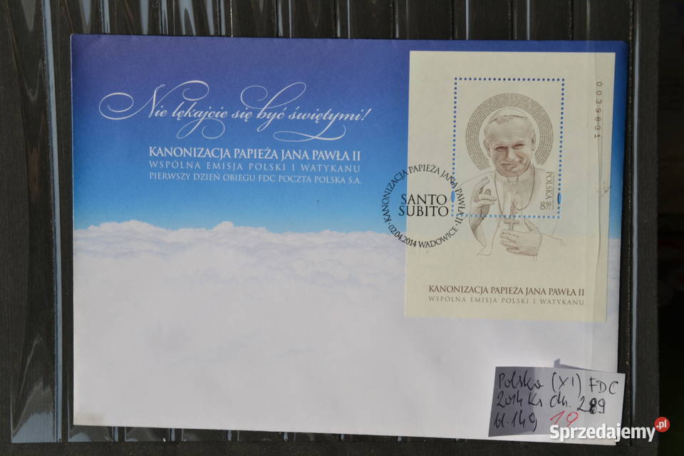 Znaczki Papież Jan Paweł II Polska XI FDC Ks sprzedam