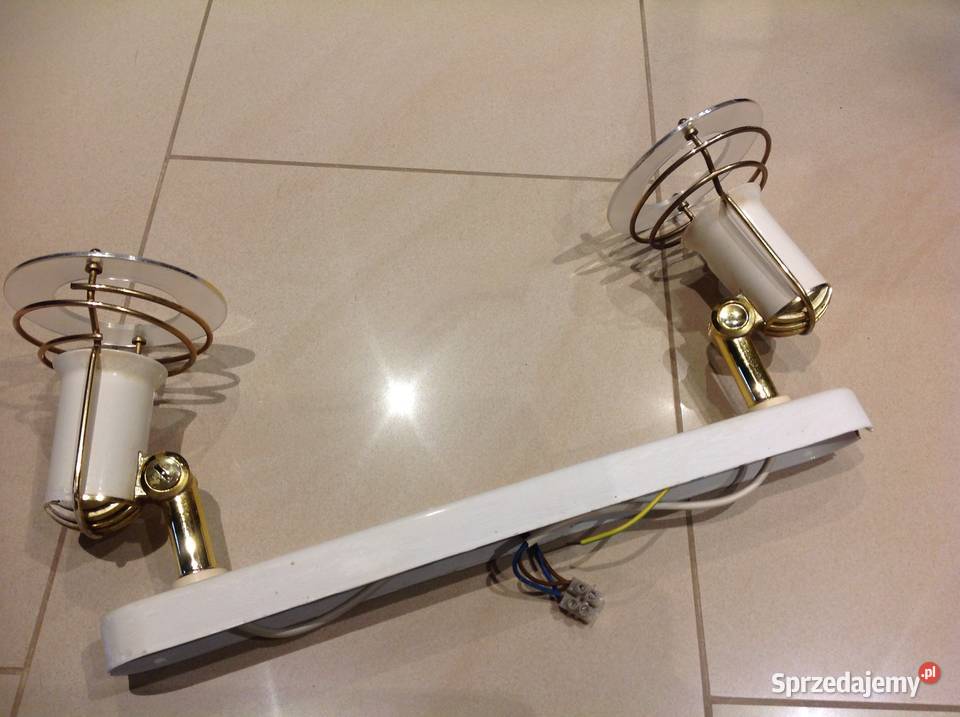 Lampa Sufitowa Dwupunktowa Biało Złota lubuskie Nowa Sól