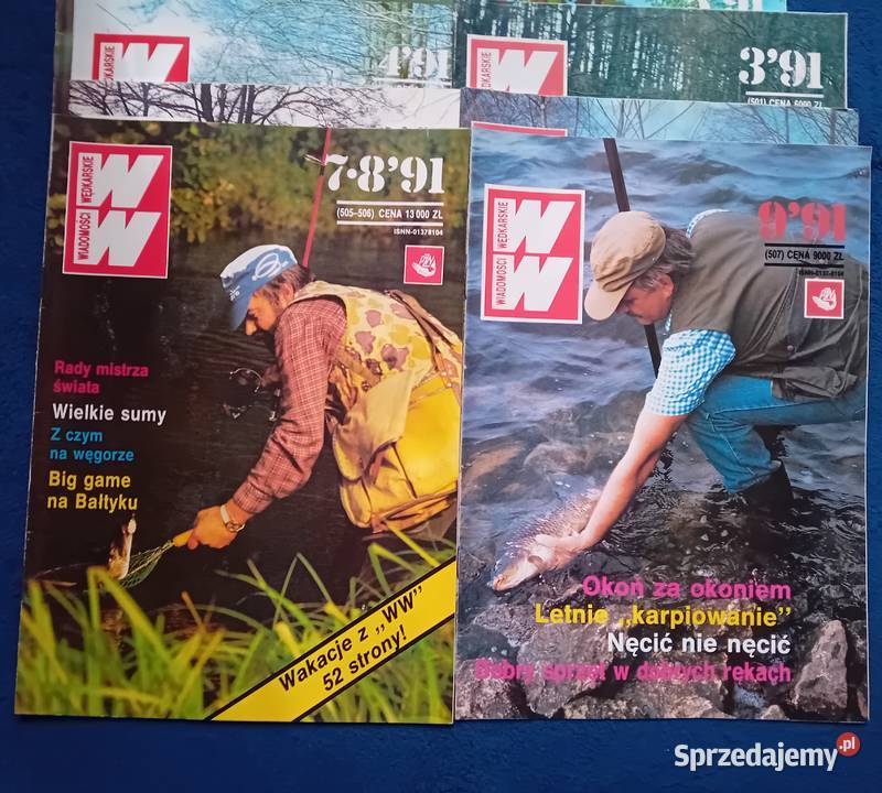 Miesięcznik Wiadomości Wędkarskie rocznik 1991 wielkopolskie Koźminek sprzedam