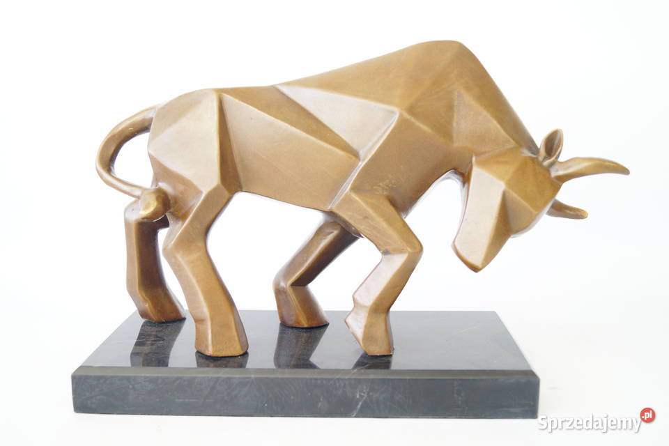 Figura z brązu BYK modernistyczny Byk z Wall Gizałki