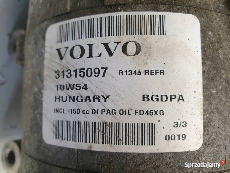 SPRĘŻARKA KLIMATYZACJI Volvo V70 III 20 16V Chełm sprzedam