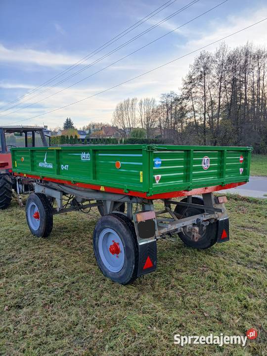 Przyczepa wywrotka d47 zarejstrowana Rolnictwo Rzgów sprzedam
