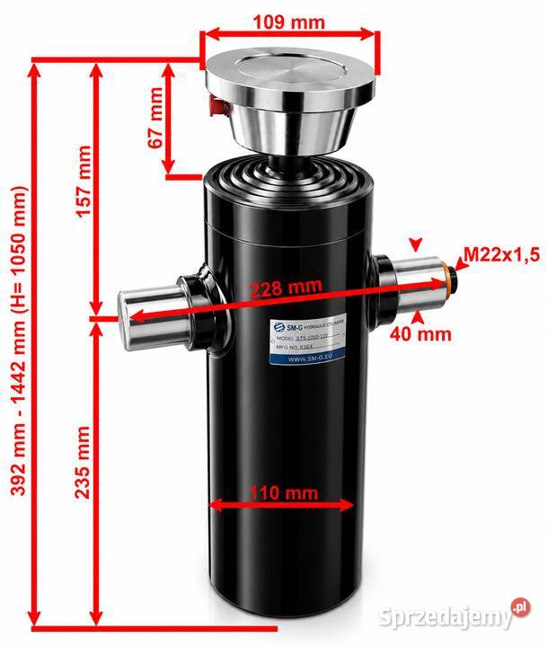 SIŁOWNIK HYDRAULICZNY WYWROTU PRZYCZEPY ST5 1050 kujawsko-pomorskie Solec Kujawski