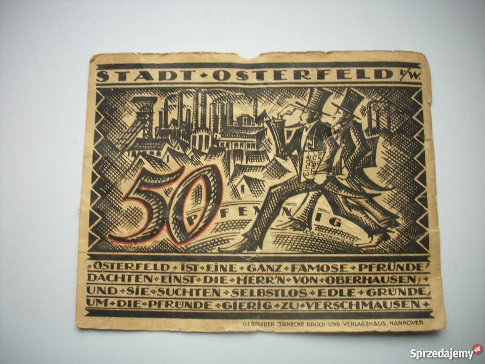 Stary banknot 50 PFENNIG Lipiany sprzedam