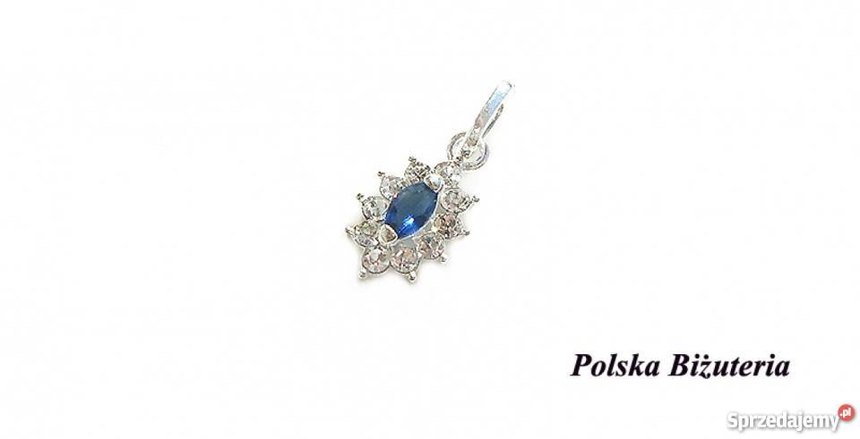 PRZEPIĘKNY SREBRNY KOMPLET Z SZAFIRAMI Białystok