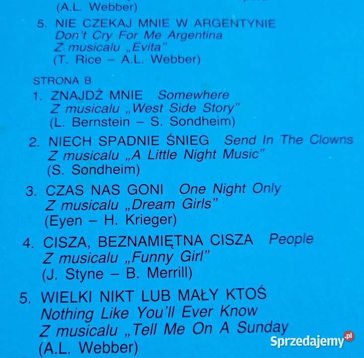 Zdzisława Sośnicka Musicale płyta winylowa z Chełmno