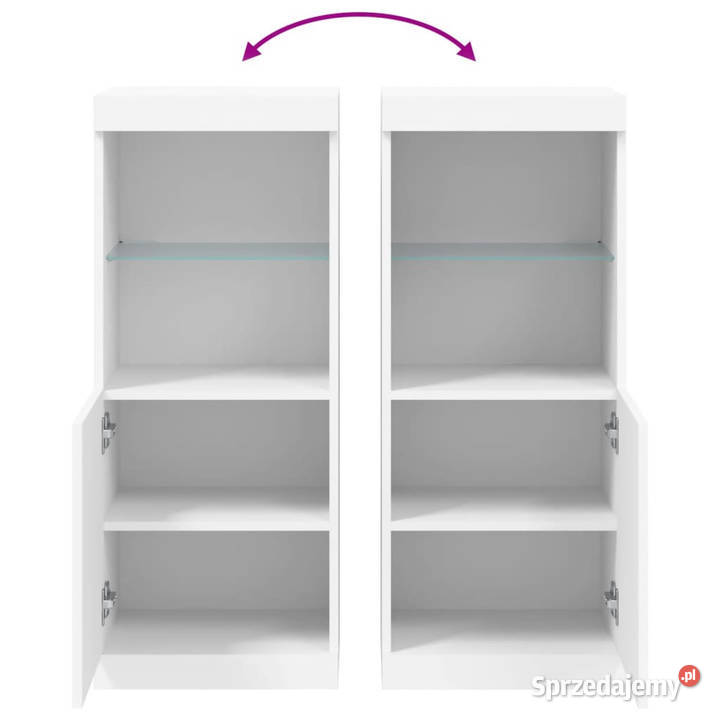Szafka z oświetleniem LED biała 41x37x100 Warszawa