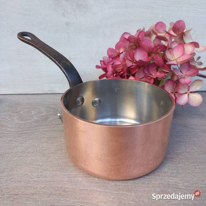 Profesjonalny miedziany rondel poj 07 l grube