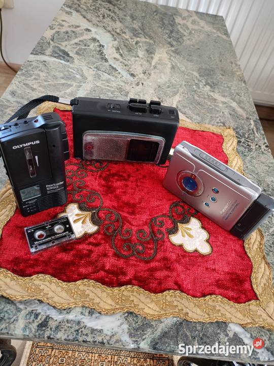 Dwa Walkmany i Dyktafon Sony, Panasonic, Olympus