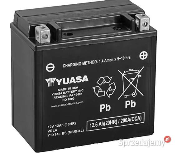 Akumulator motocyklowy YUASA YTX14BS AGM 126Ah sprzedam