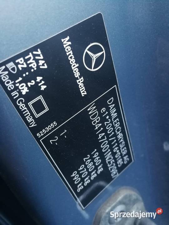 Maska pokrywa silnika Mercedes Vaneo 7747 osobowe Dobra