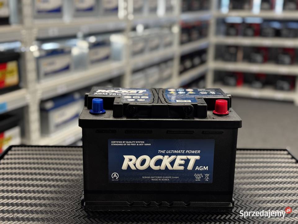 Akumulator ROCKET AGM 12V 70Ah 760A osobowe Akumulatory Układ elektryczny, zapłon Jasło
