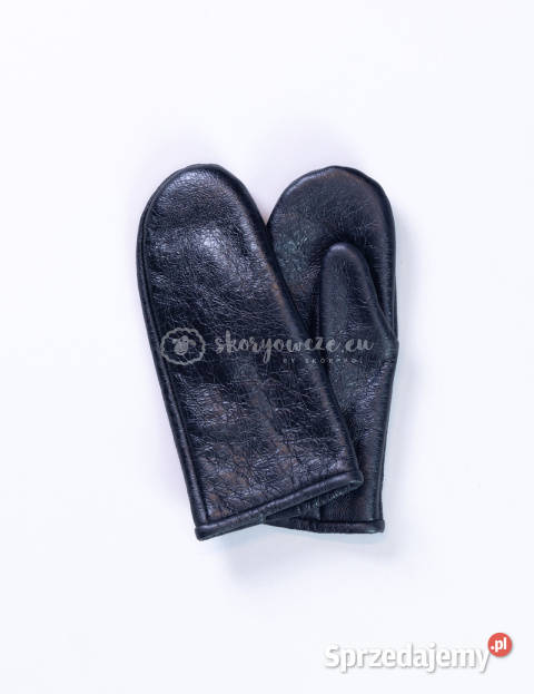 Ciemne męskie skórzane rękawiczki jednopalczaste Moda i Styl Szaflary sprzedam