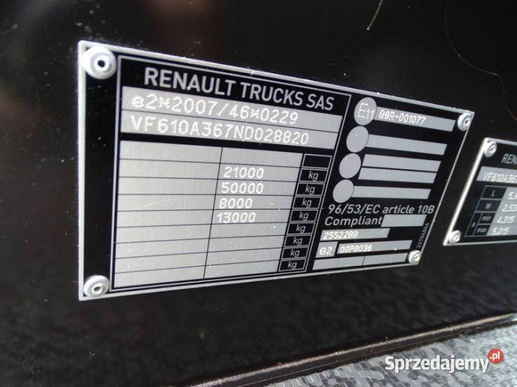 RENAULT T 520 2021 1277700 ccm 530 Ciągniki siodłowe mazowieckie