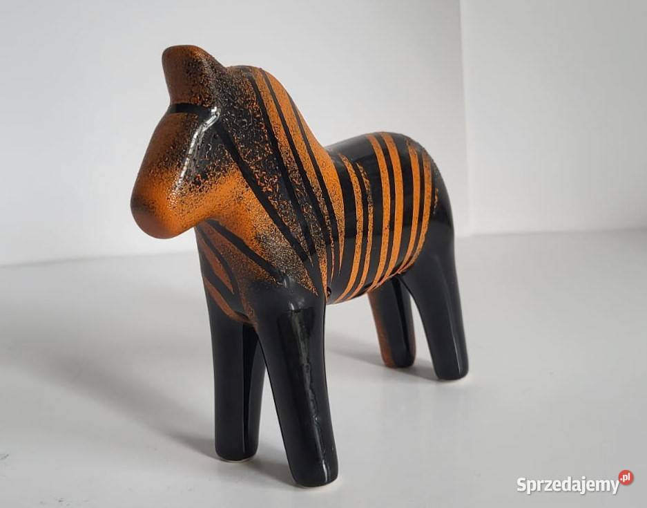 Konik Figurka Koń ceramiczny ręcznie malowany Sierakowice