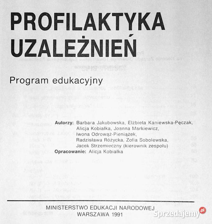 Profilaktyka uzależnień Program edukacyjny B Chełm