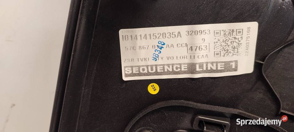 SKODA KAROQ BOCZEK DRZWI LEWY PRZÓD 57C867013 AA