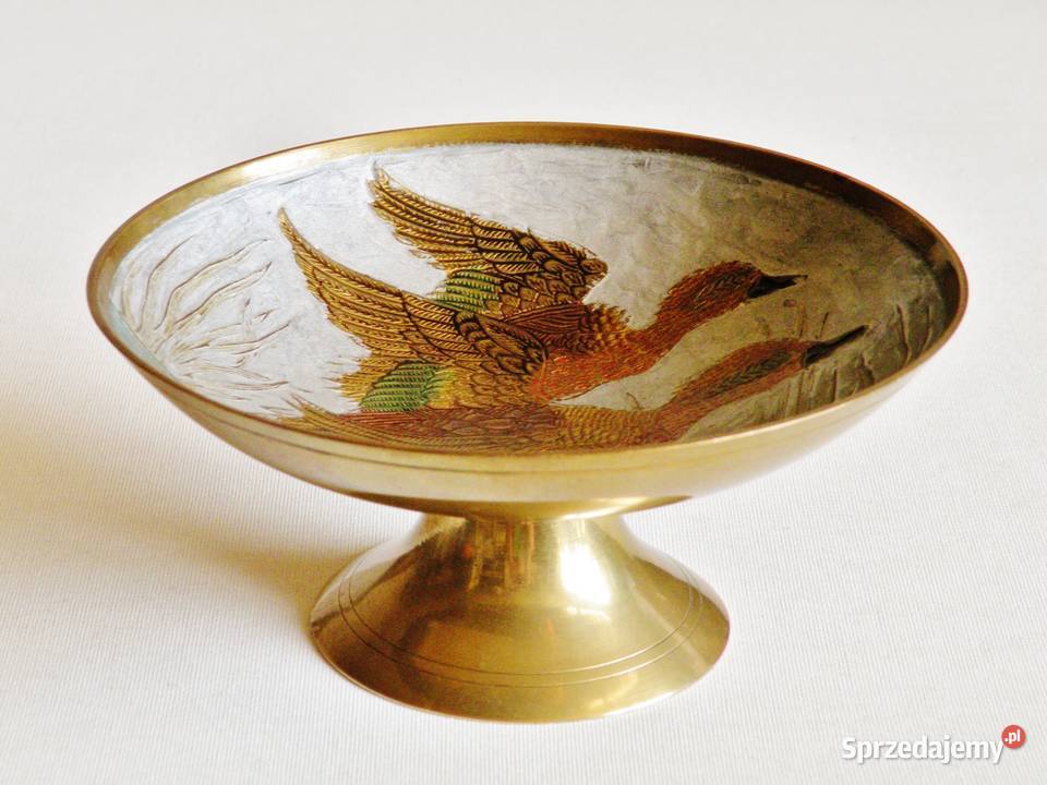 Paterka mosiężna ręcznie inkrustowana emalią Bydgoszcz