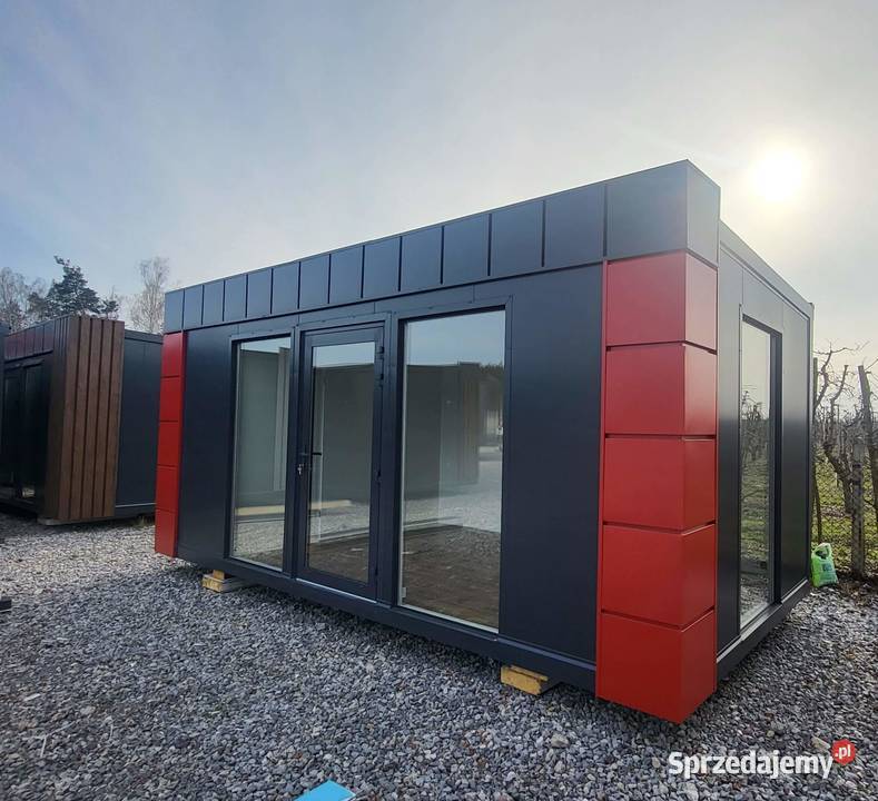 Pawilon kontener z płyty PIR całoroczny biurowy