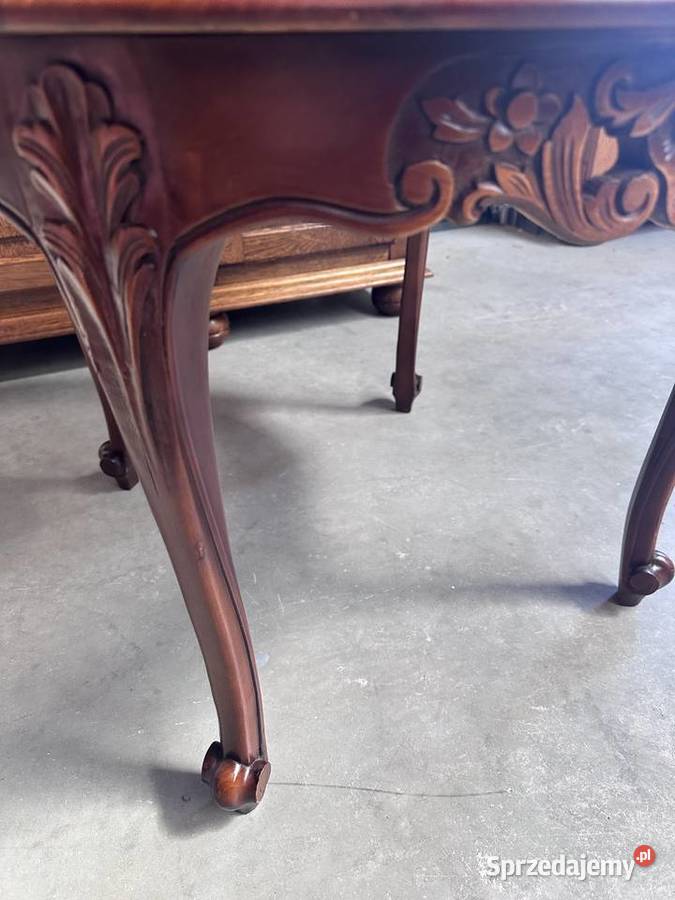 Drewniany stolik ława w stylu ludwikowskim Sławoszewek sprzedam