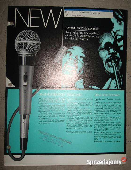 SHURE zestaw starych katalogów i broszur Kępice