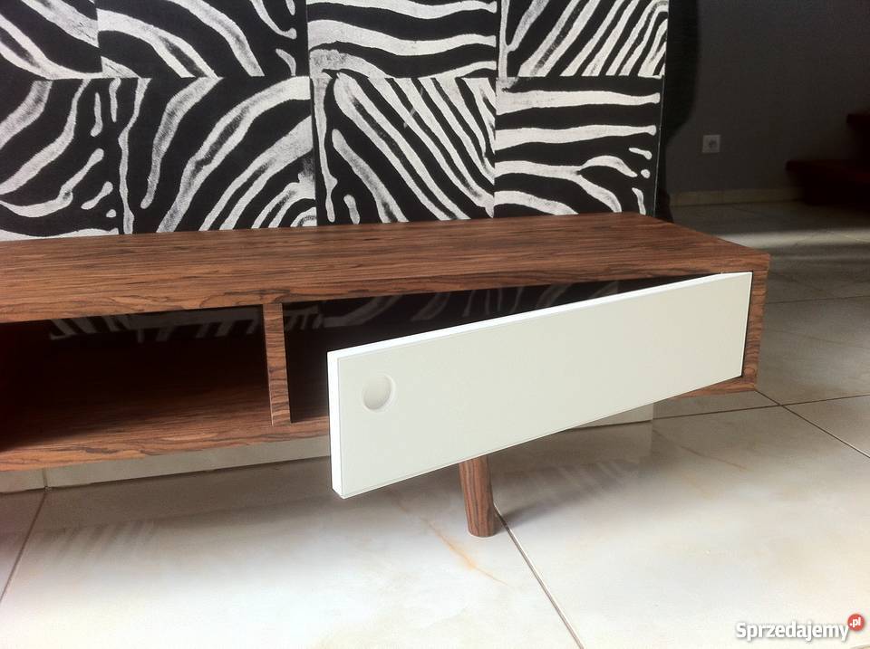 Szafka RTV palisander santos fornir drewno nózki Poznań