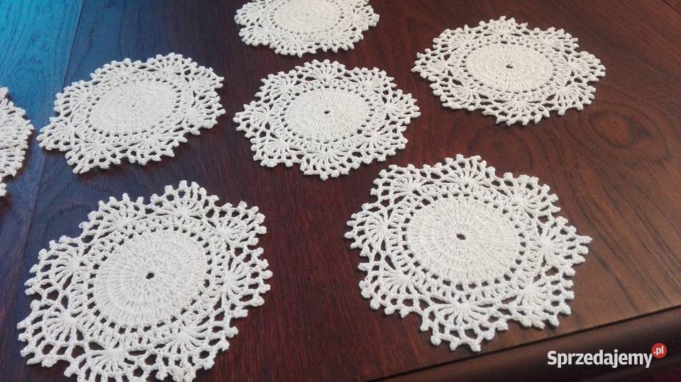 Komplet podkładek szydełkowych kujawsko-pomorskie Pruszcz sprzedam
