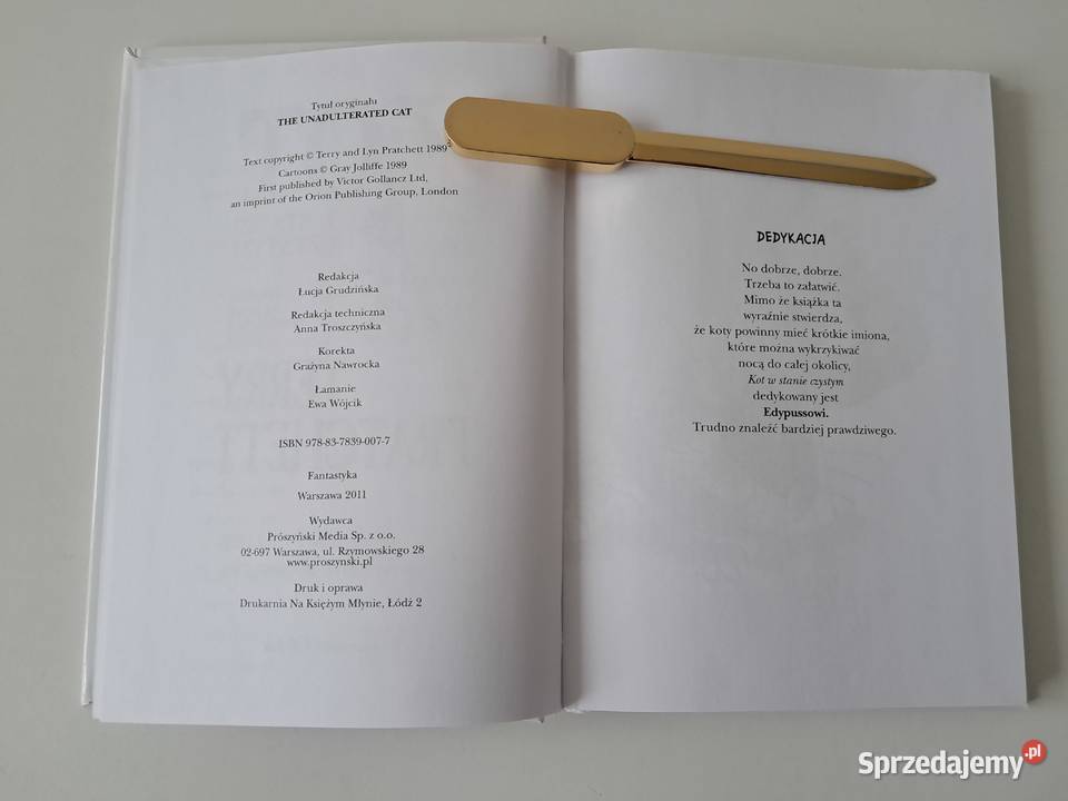Książka Kot w stanie czystym T Pratchett G małopolskie Kraków